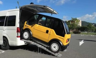 Voiture électrique sans garage : un modèle compact qui tient dans un fourgon