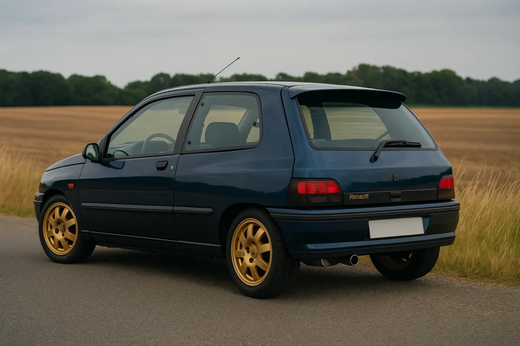 Clio Williams : la sportive culte des années 90 Renault Clio 1 Williams avec ses légendaires jantes Williams dorées