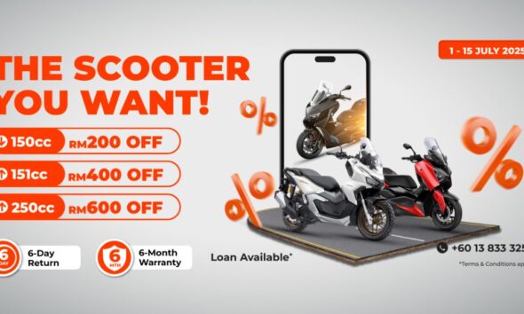 Offres Exceptionnelles sur Scooters en Juillet: Jusqu'à RM600 de Rabais!