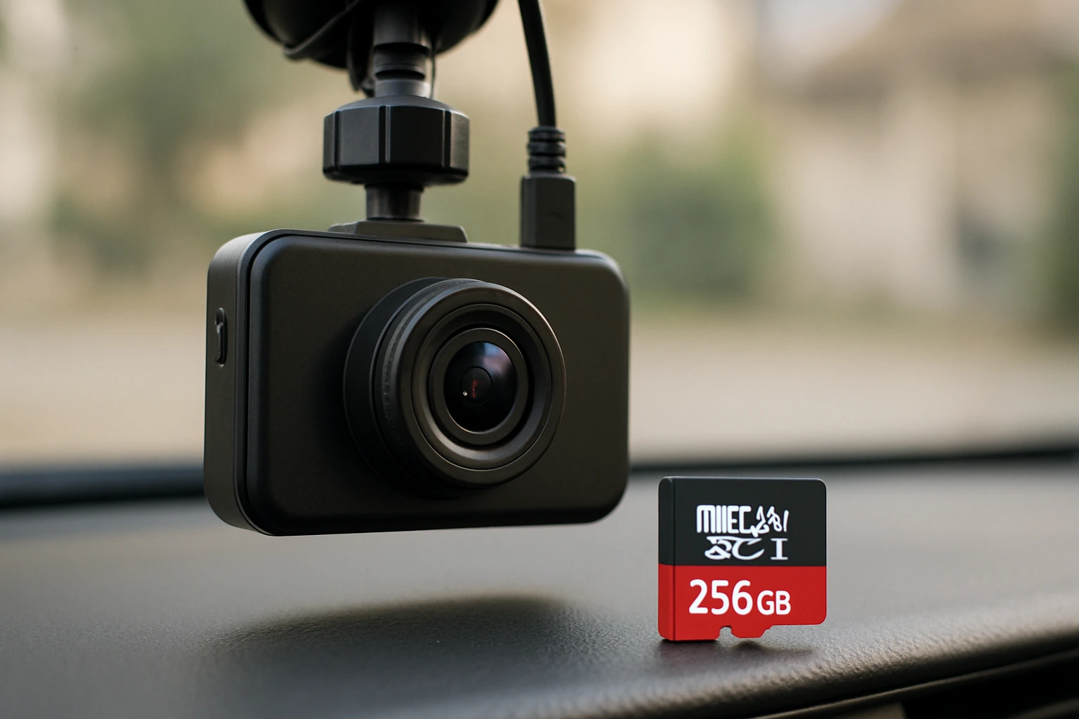 Quelle carte mémoire choisir pour sa dashcam ? une carte me moire pour dashcam de 256gb