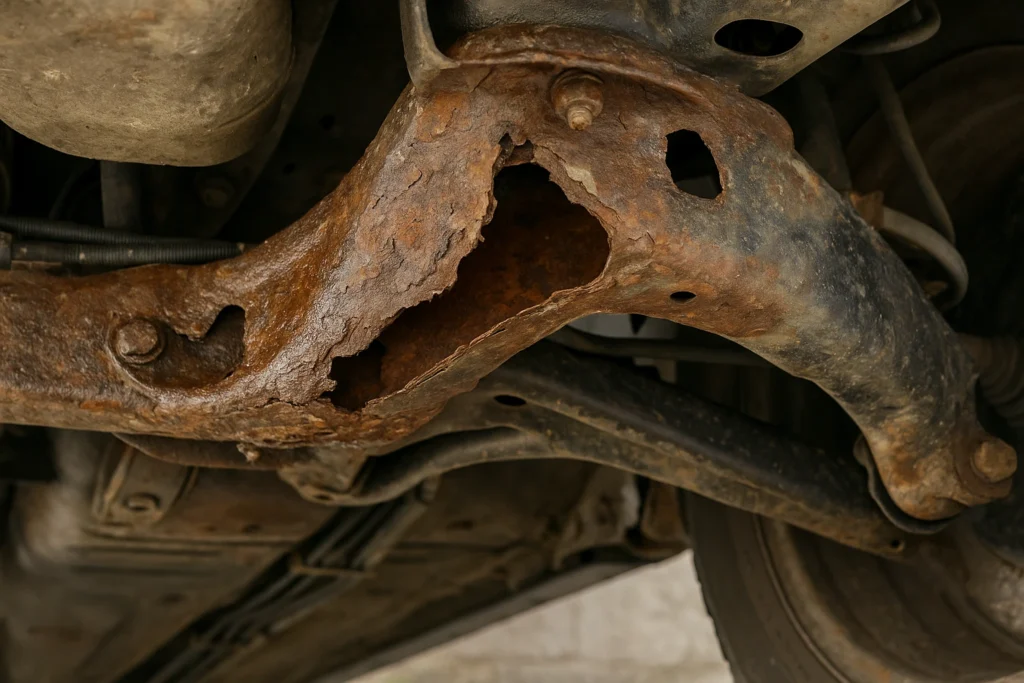 Corrosion du berceau de voiture : identifier, traiter et anticiper les dégâts corrosion berceau partner