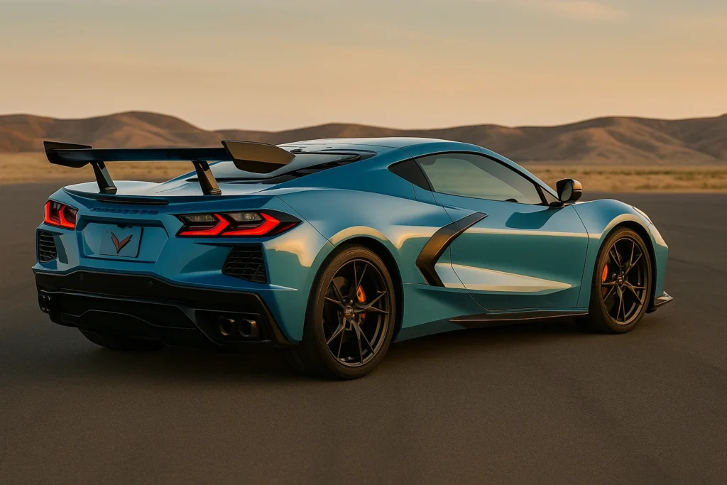 Corvette c8 ZR1 dans le désert du Nevada