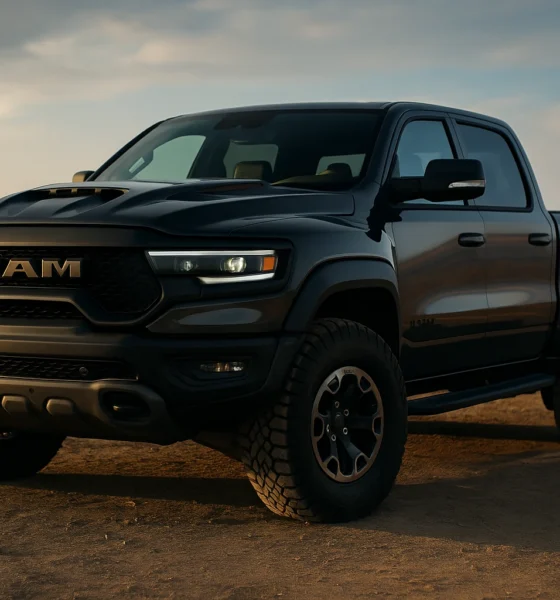 un Dodge Ram TRX dans le désert