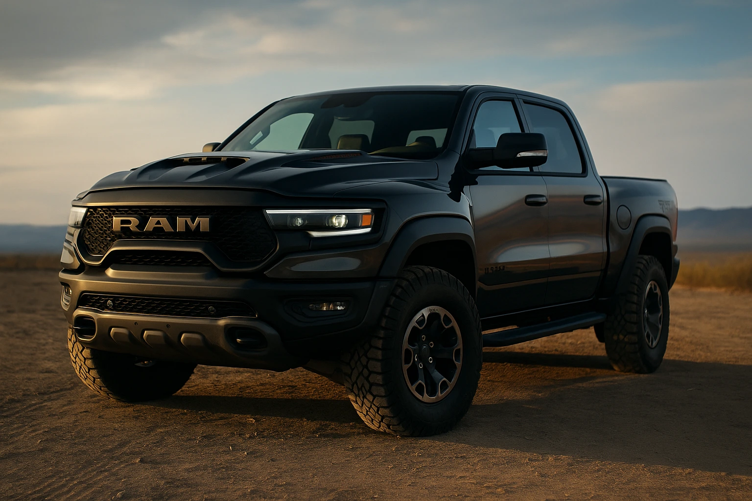 Dodge Ram TRX 2025 : Le roi des pick-up surpuissants un Dodge Ram TRX dans le désert