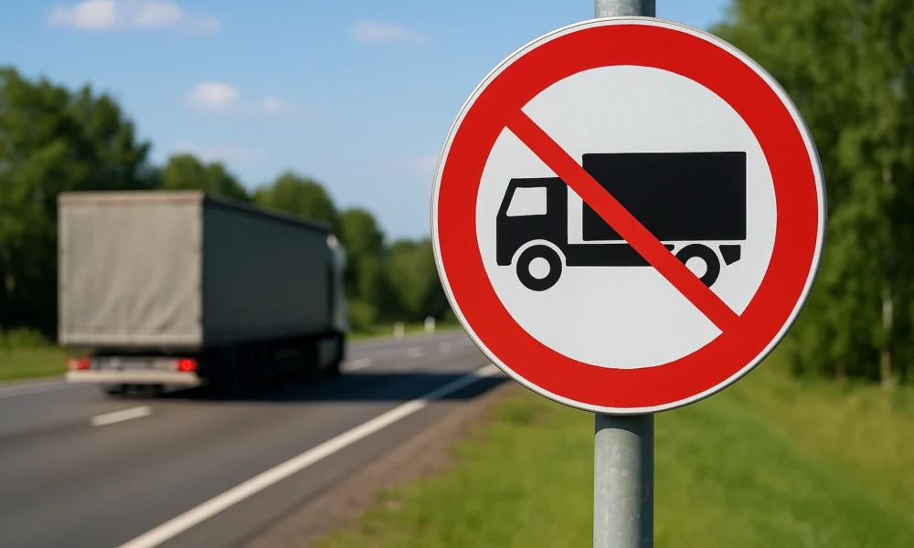 Interdit poids lourd – Interdiction de circulation poids lourds