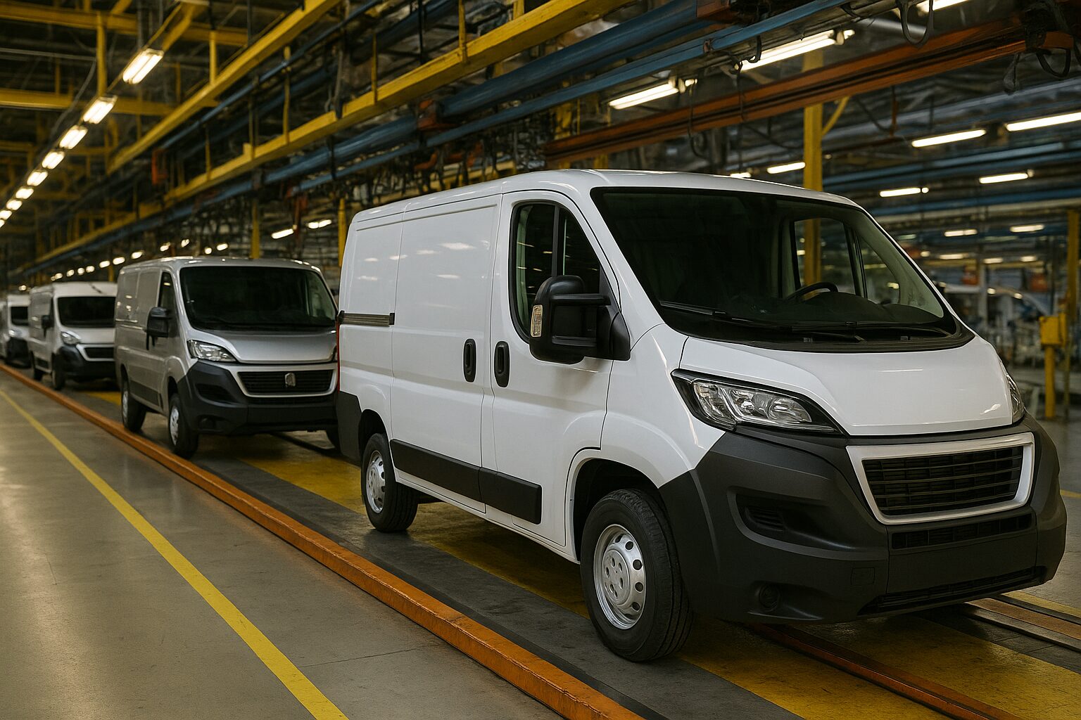 Chaîne de montage de véhicules utilitaires en Europe
