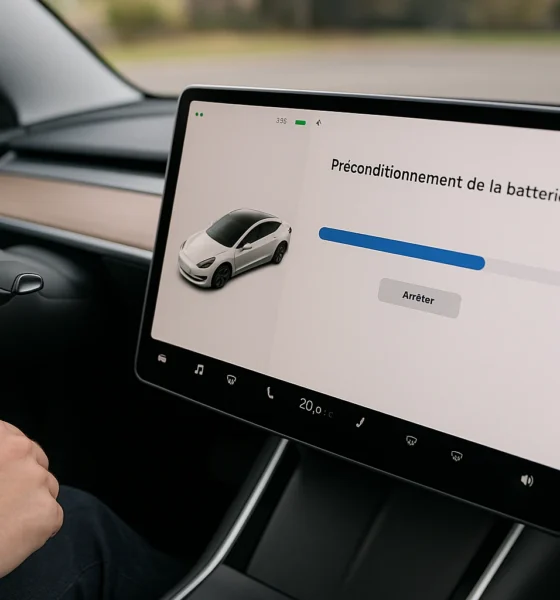 préconditionner manuellement la batterie d’une Tesla
