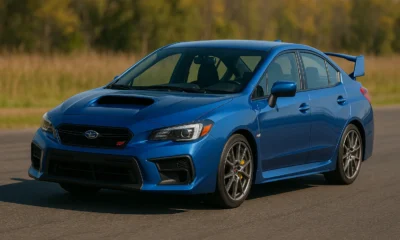 Subaru WRX STI bleue équipée du Prodrive Performance Pack