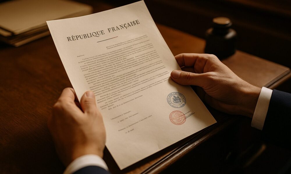 Un huissier peut-il saisir une personne non solvable – professionnel du droit français examinant des documents officiels dans un bureau juridique à Paris