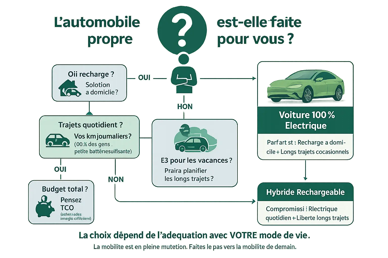 Illustration de voiture électrique en recharge