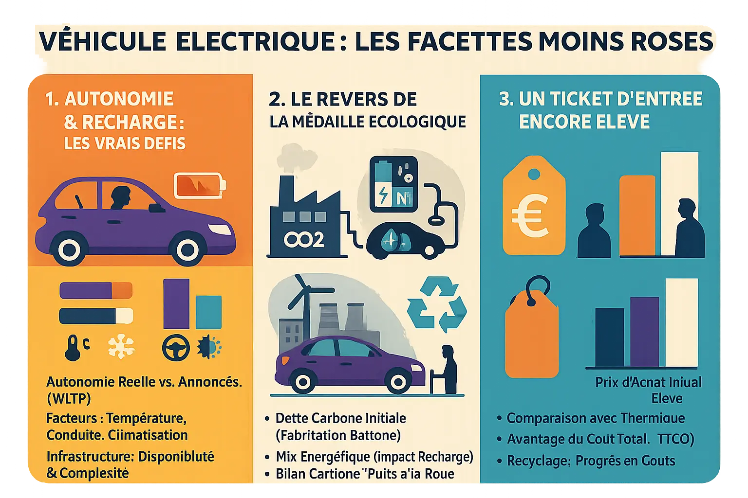 Illustration des défis de l'automobile propre