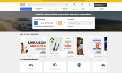 interface du site internet Mister-Auto.com