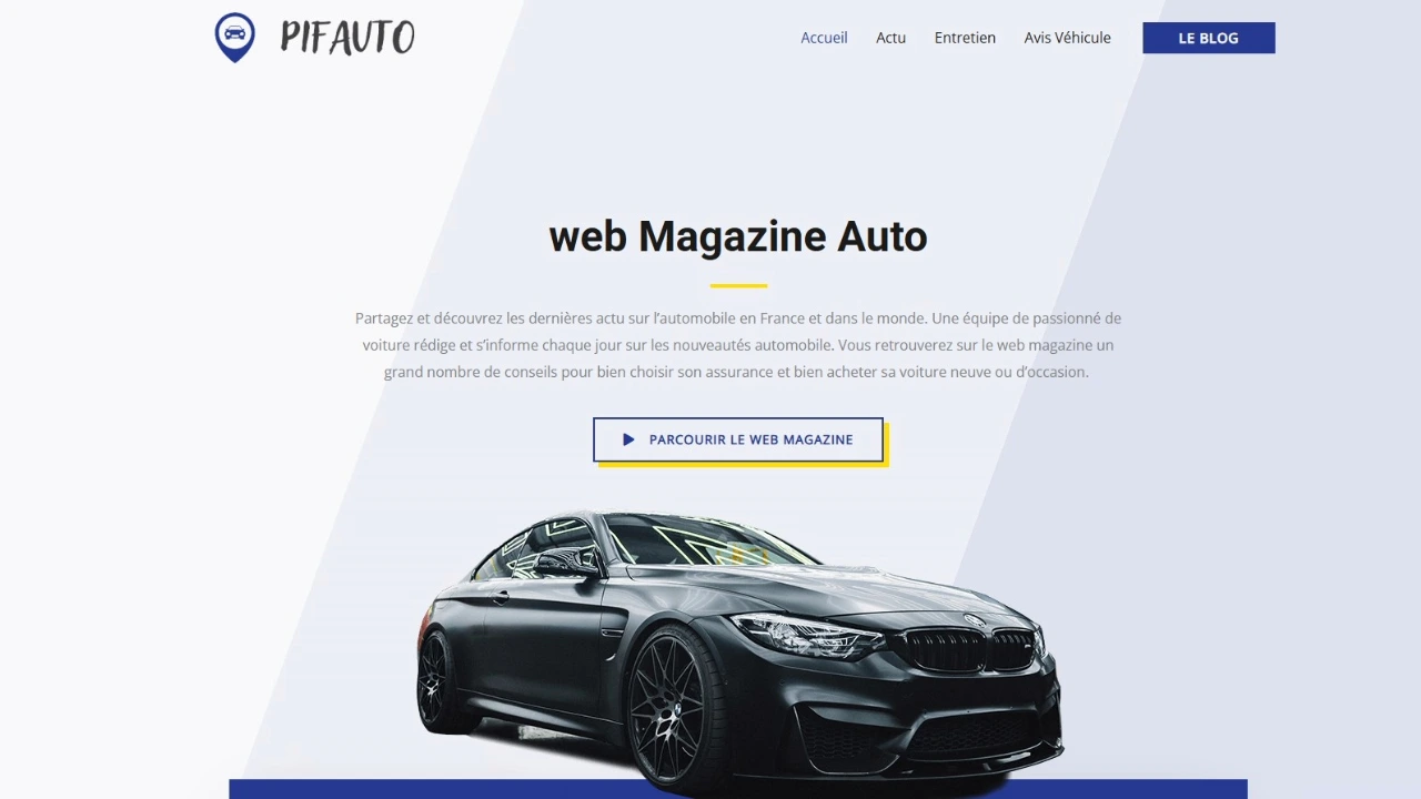 PifAuto : la plateforme auto qui change tout page d'accueil du site PifAuto