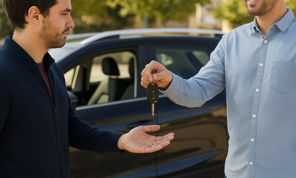Remise de clés entre particuliers lors d’une location voiture Turo