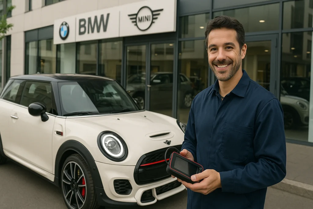 Mini Cooper : 3 modèles qui vont vous ruiner Mini Cooper John Cooper Works F56 blanche diagnostic OBD