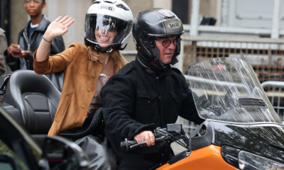 Emma Watson fait sensation en moto à la Fashion Week de Paris