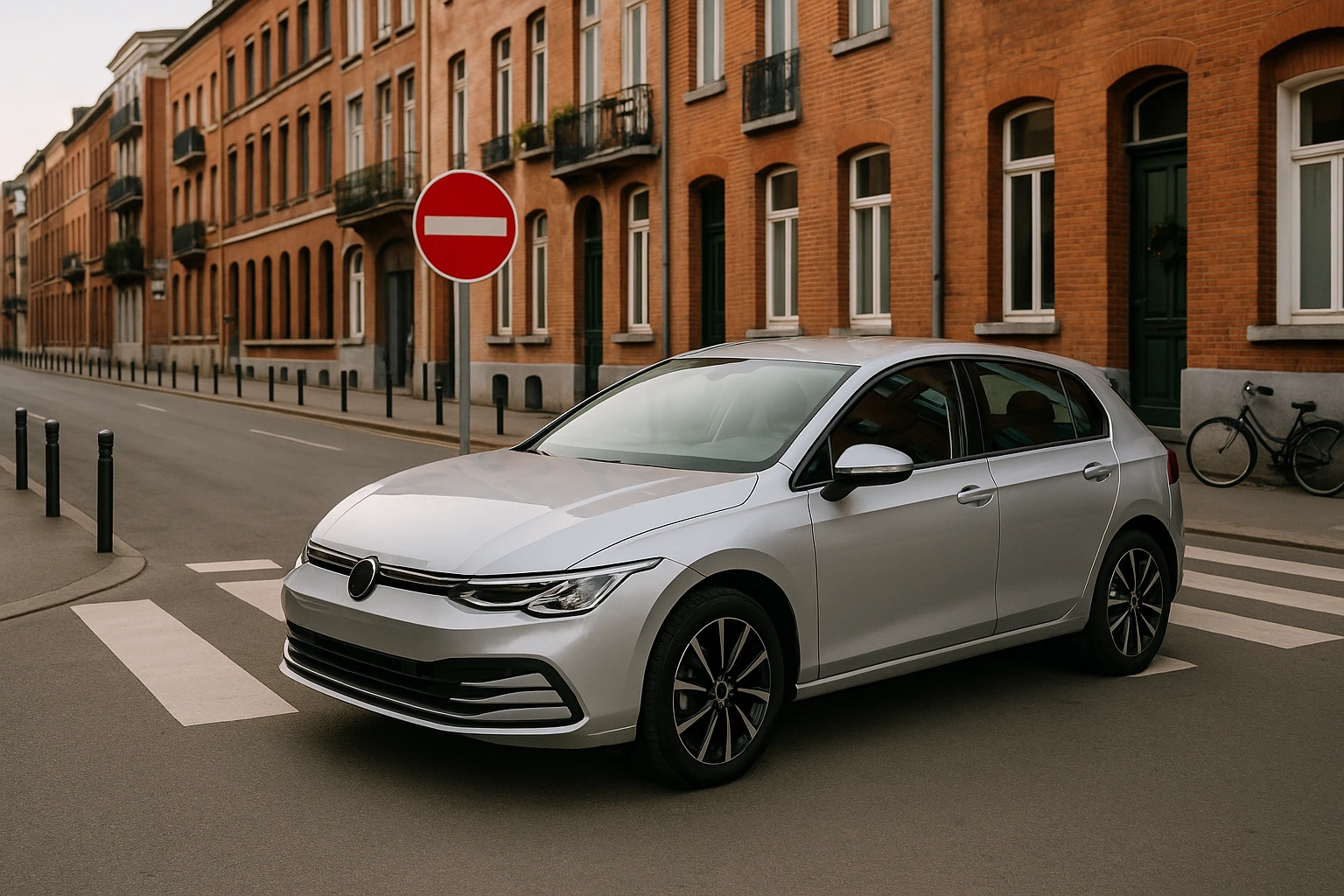 ZFE 2026 : les villes européennes où votre voiture sera bientôt bannie Voiture électrique circulant dans une rue européenne propre et calme, symbole des nouvelles zones à faibles émissions en 2026.