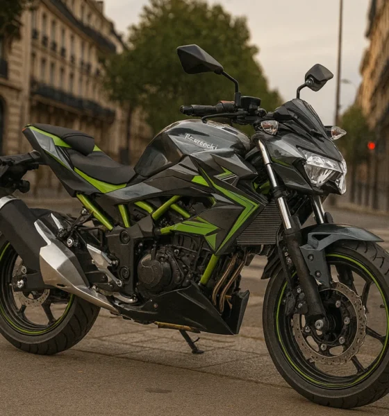 Kawasaki Z125 dans les rue de Paris