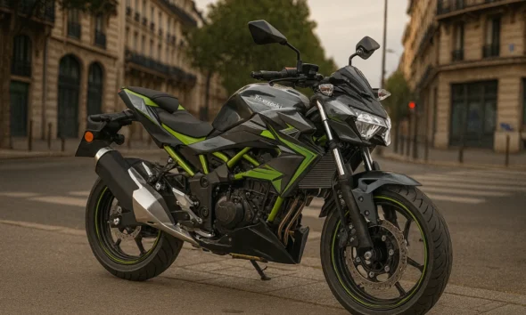 Kawasaki Z125 dans les rue de Paris