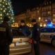 Police contrôlant les VTC au marché de Noël de Strasbourg