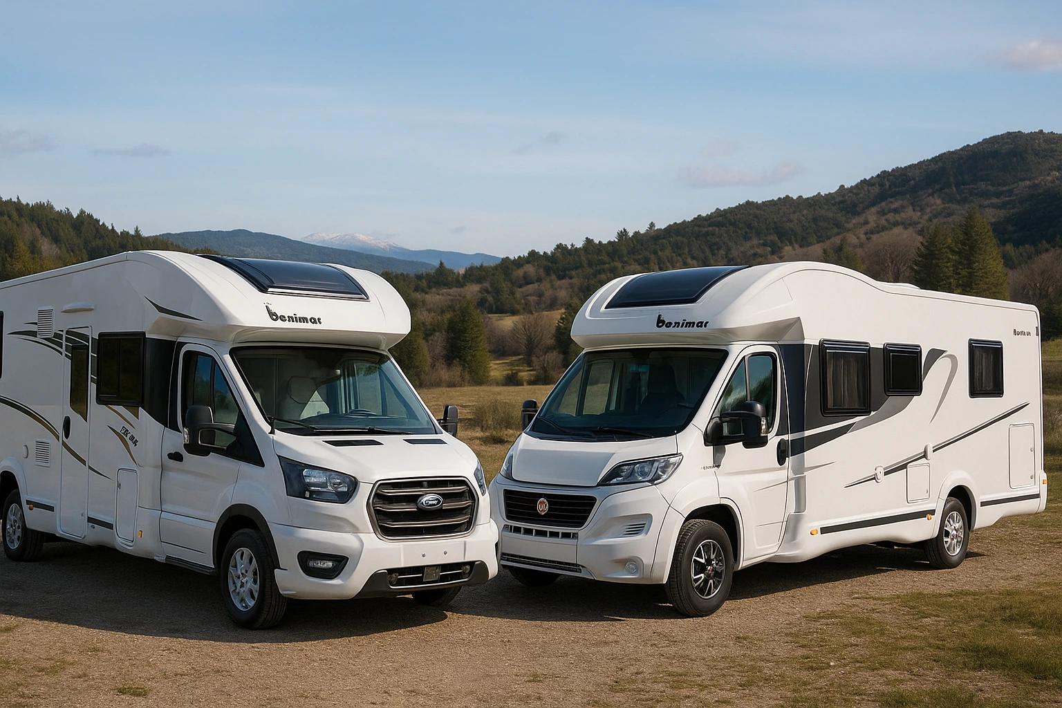 camping-cars Benimar Tessoro 481 et Benimar Mileo 224