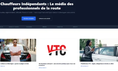 page d'accueil du site Chauffeurs-independants.fr