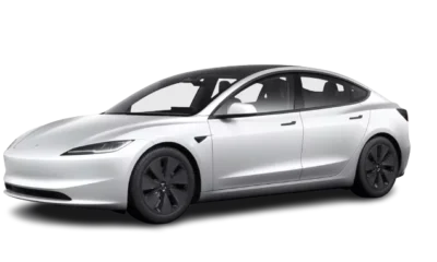 Tesla Model 3 Highland de couleur blanche