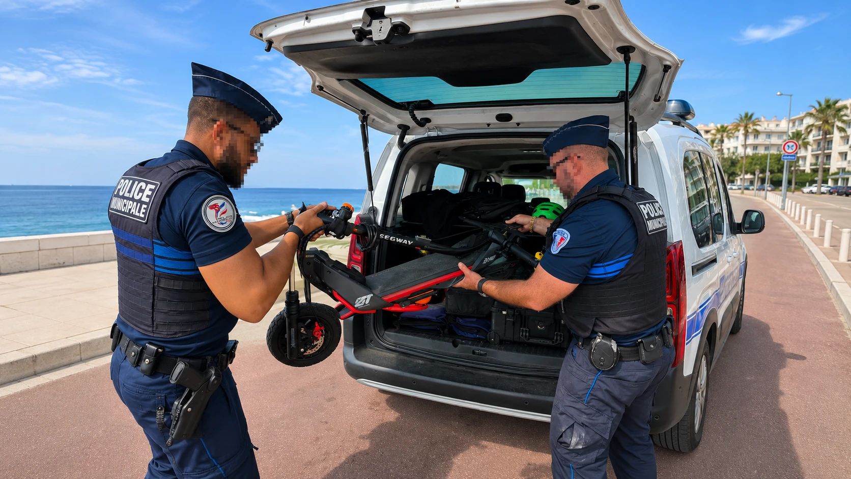 opération de contrôle des utilisateurs de trottinettes à Nice