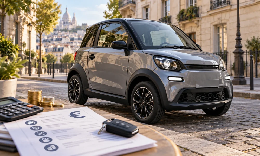 voiture sans permis grise