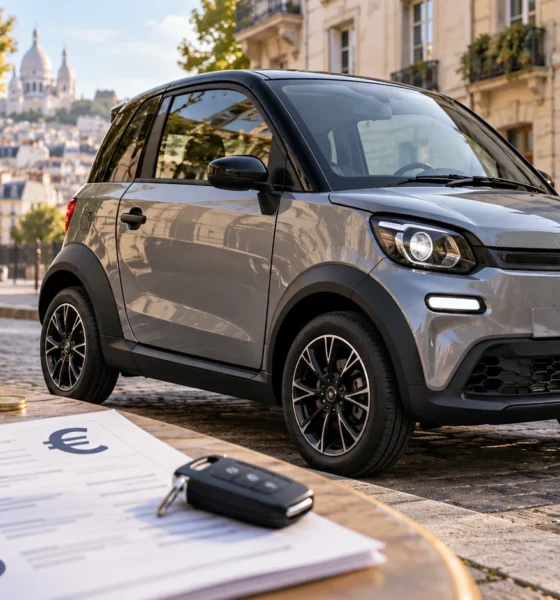 voiture sans permis grise